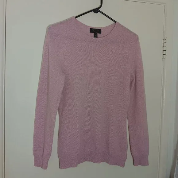 cashemere charter club crewneck pink medium - Picture 1 of 6